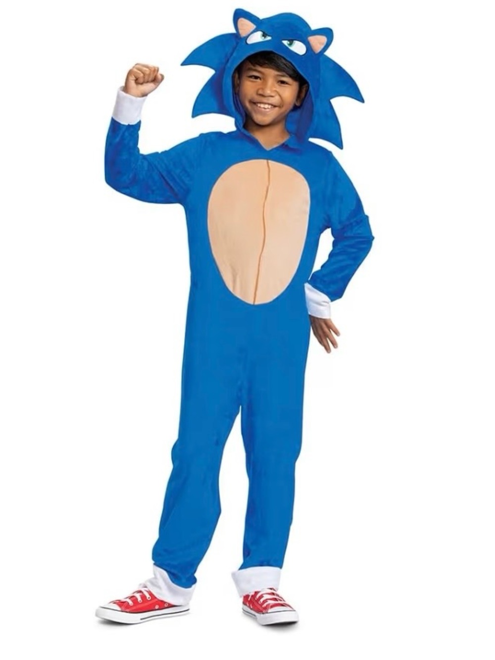 NWT Sonic Hedgehog Kids Costume Jumpsuit with Hood